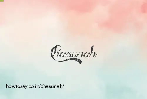 Chasunah