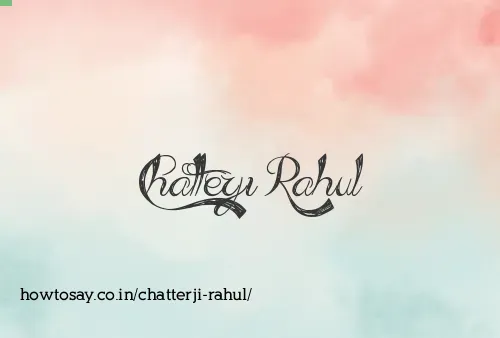Chatterji Rahul