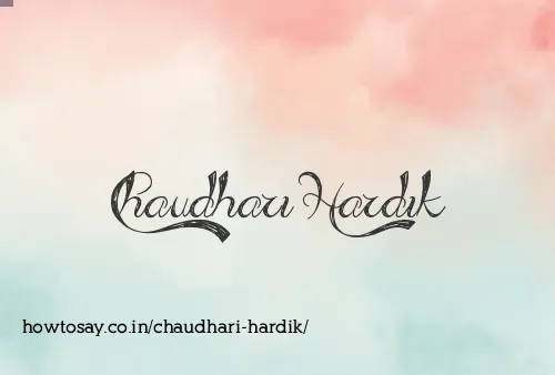 Chaudhari Hardik
