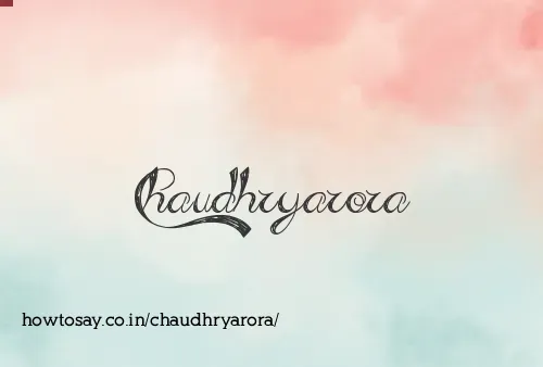 Chaudhryarora