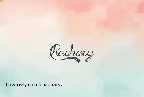 Chauhary