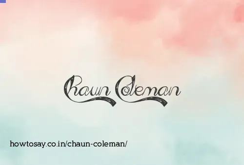 Chaun Coleman