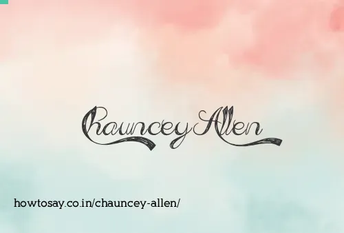 Chauncey Allen