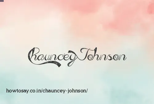 Chauncey Johnson