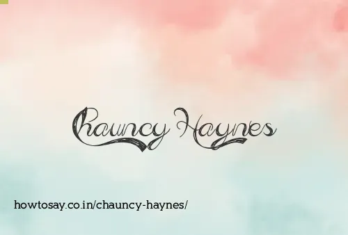 Chauncy Haynes