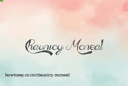 Chaunicy Mcneal