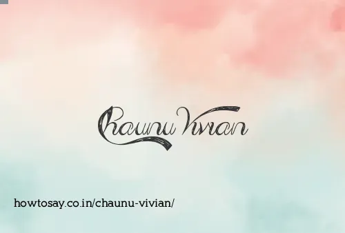 Chaunu Vivian