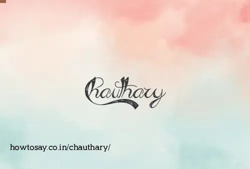 Chauthary