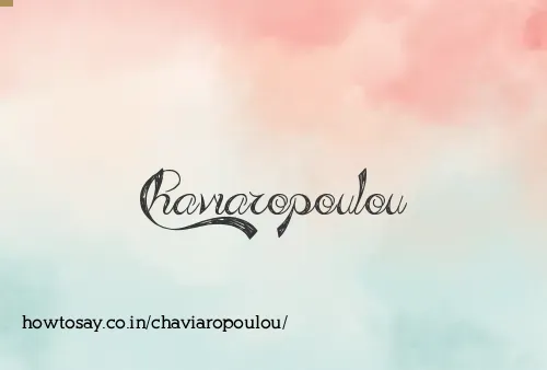 Chaviaropoulou