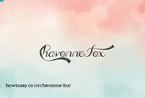 Chavonne Fox