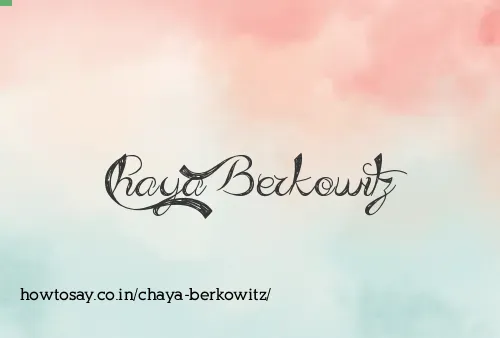 Chaya Berkowitz
