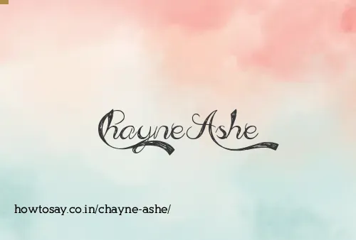 Chayne Ashe