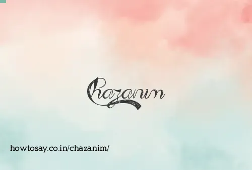 Chazanim