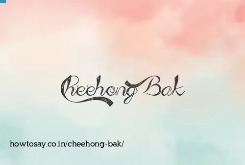 Cheehong Bak