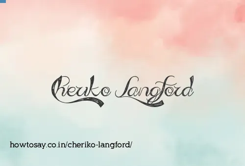 Cheriko Langford