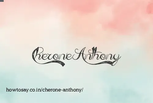 Cherone Anthony