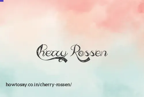 Cherry Rossen