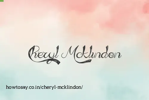 Cheryl Mcklindon