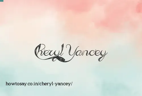 Cheryl Yancey