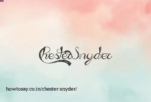 Chester Snyder