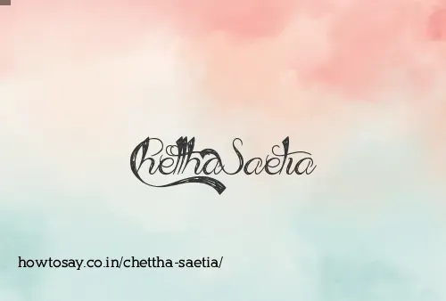 Chettha Saetia