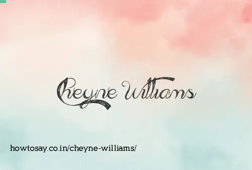 Cheyne Williams