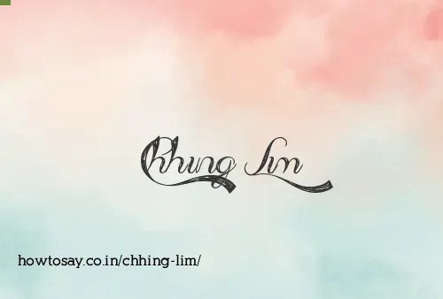 Chhing Lim