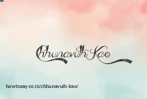 Chhunavuth Kao