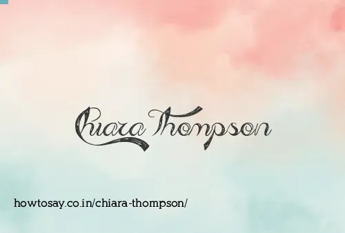 Chiara Thompson