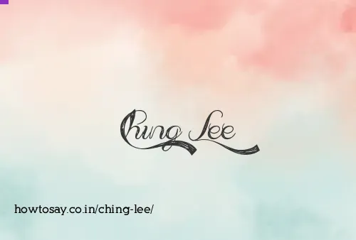 Ching Lee