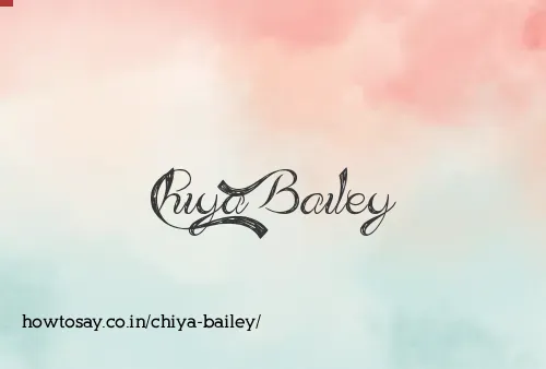 Chiya Bailey