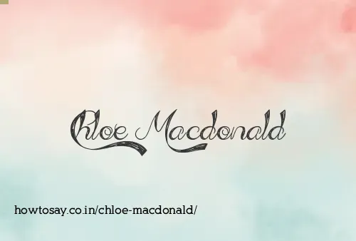 Chloe Macdonald
