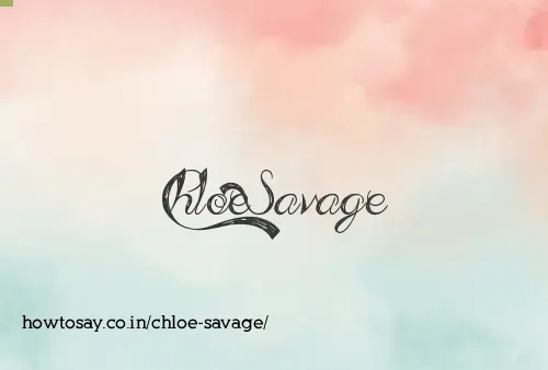 Chloe Savage