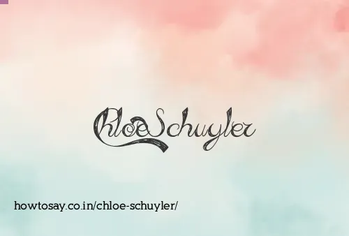 Chloe Schuyler
