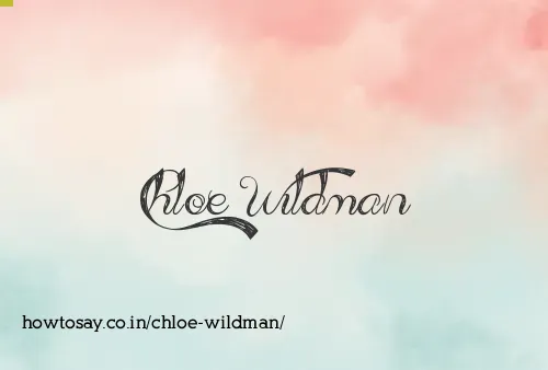 Chloe Wildman