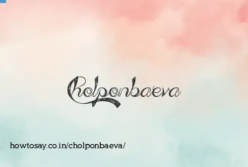 Cholponbaeva