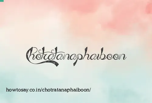 Chotratanaphaiboon