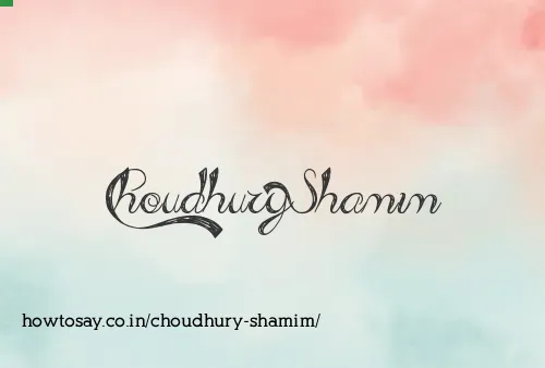Choudhury Shamim