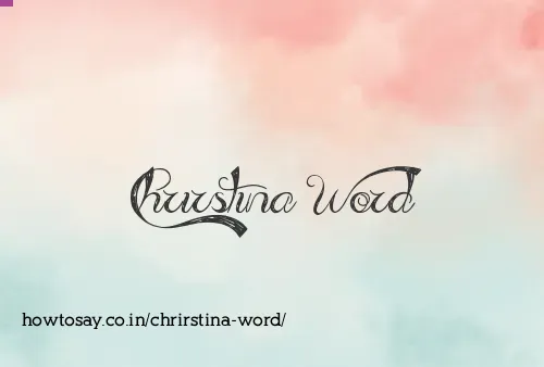 Chrirstina Word