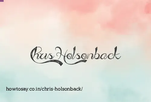 Chris Holsonback