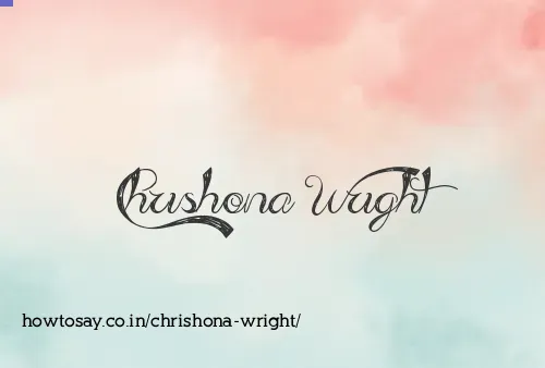 Chrishona Wright
