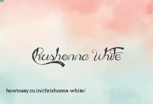 Chrishonna White