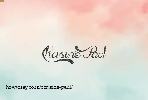 Chrisine Paul