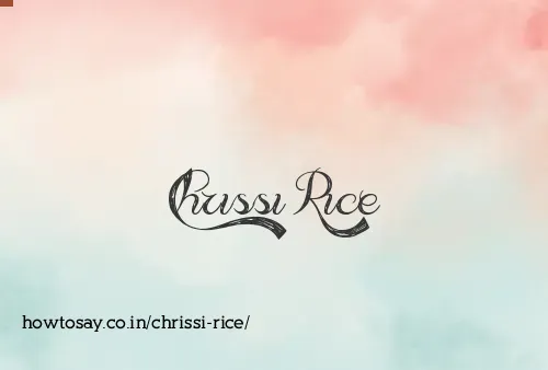 Chrissi Rice