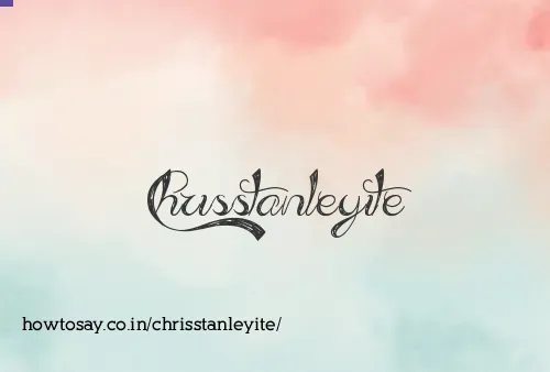 Chrisstanleyite