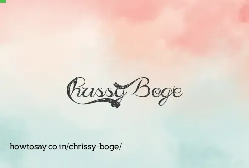 Chrissy Boge