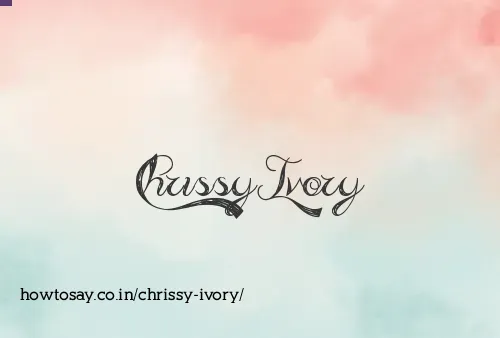 Chrissy Ivory
