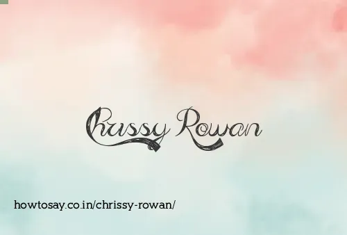 Chrissy Rowan