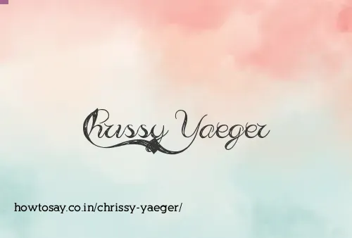 Chrissy Yaeger