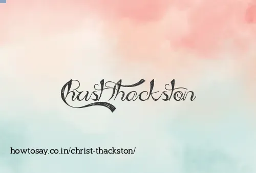 Christ Thackston